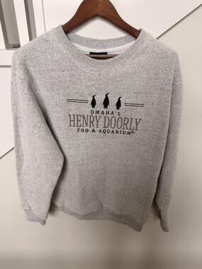 Isaac’s Designs Omaha Henry Doorly Zoo Aquarium Sweatshirt Size M Gray